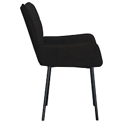 Maison Chic Lot de 2 Chaises à manger,Chaise pour cuisine,Solide Structure Noir Velours -MN23844 pas cher