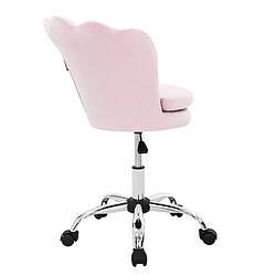 Avis ML-Design 2x Fauteuil de bureau salon en velours à roulettes rose clair hauteur réglable