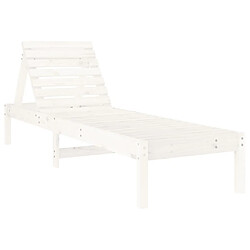 Avis vidaXL Chaises longues lot de 2 avec table blanc bois massif de pin