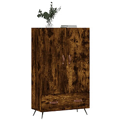 Avis vidaXL Buffet haut chêne fumé 69,5x31x115 cm bois d'ingénierie