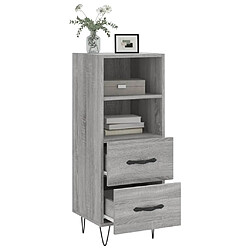 Avis vidaXL Buffet Sonoma gris 34,5x34x90 cm Bois d'ingénierie