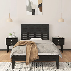 Avis Maison Chic Tête de lit scandinave,Meuble de chambre murale Noir 81x3x63 cm Bois massif de pin -MN47403