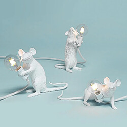 Universal Lampe Designer italien Mouse Résine Lampe Blanche