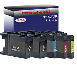 T3Azur Lot de 5 Cartouche compatible Brother DCP-J525W, DCP-J725DW, DCP-J925DW, LC1280XL Lot de 5 Cartouche compatible Brother DCP-J525W, DCP-J725DW, DCP-J925DW, LC1280XL (Noire+Couleur) – T3AZUR