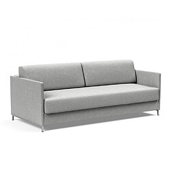 Inside 75 Canape lit NORDHAM couchage 140 cm micro check gris 