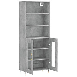 Acheter Maison Chic Buffet,Meuble de Rangement,commode pour salon,Cuisine Gris béton 69,5x34x180 cm Bois d'ingénierie -MN12054