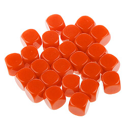 25pcs Opaque Blanc Six Faces Dés D6 D & D Jeu Rpg Parti Dés D'orange