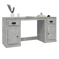 Acheter Maison Chic Bureau avec armoire de rangement,Table de travail,Table d'étude gris béton bois d'ingénierie -GKD64582