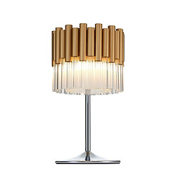 Avis SPRING Lampe de Table Contemporaine en Verre Doré, Cristal