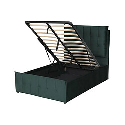 Acheter Vente-Unique Lit coffre 160 x 200 cm - Velours - Vert - OLERIA