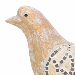 Acheter Figurine Décorative Alexandra House Living Blanc Naturel Bois verre Oiseau 26 x 12 x 30 cm