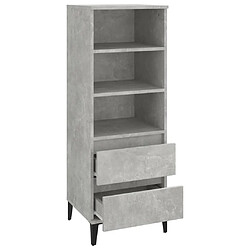 Acheter Maison Chic Buffet,Meuble de Rangement,commode pour salon,Cuisine Gris béton 40x36x110 cm Bois d'ingénierie -MN94471