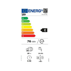 Lave-vaisselle 45cm 10 couverts 49db tout intégrable - LVI42F - BEKO