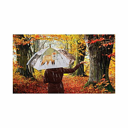 Esschert Design Grand parapluie bois et métal toile polyester Hiver.