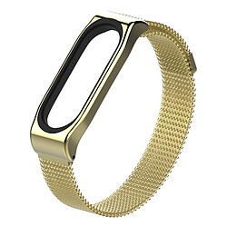 Wewoo Bracelet en métal Mijobs Milan SE pour Xiaomi Mi Band 3 Bracelet en acier inoxydable Bracelet magnétique Bracelet Bracelets Remplacer les accessoires, hôte non inclus (Or) 