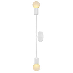 Stoex Applique Murale de Double Tête en Fer E27 Blanc , Lampe de Mur Moderne Lumières pour Salon Chambre Étude Lampe De Chevet Déco