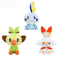 Universal 3pcs Grookey Sobble Scorbunny Plush Doll Toy 20cm