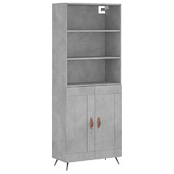 Maison Chic Buffet,Meuble de Rangement,commode pour salon,Cuisine Gris béton 69,5x34x180 cm Bois d'ingénierie -MN32998