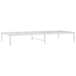 Acheter Maison Chic Lit adulte - Lit simple Cadre de lit,Structure du lit Contemporain métal blanc 90x200 cm -MN89340