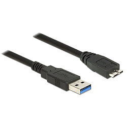 Avis DeLOCK 85071 câble USB 0,5 m USB A Micro-USB B Noir (Delock Cable USB 3.0 Type-A male &gt; USB 3.0 Type Micro-B male 0.5m black)