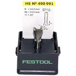 Fraise à queues d'aronde HW S8 D14.3/NL13.5/15° FESTOOL VS600 490992