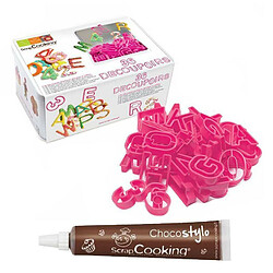 Scrapcooking 36 découpoirs chiffres et lettres + 1 Stylo chocolat 