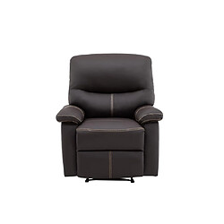 Vente-Unique Fauteuil relax en simili marron CANBY