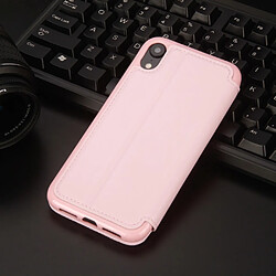 Etui en PU surpiqûre couronne losange rose pour votre Apple iPhone XR 6.1 pouces