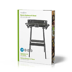 Acheter NEDIS Barbecue électrique de table et sur pieds 2000 W Dim 46 x 28cm pour intérieur ou extérieur