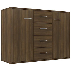 vidaXL Buffet Chêne marron 88x30x65 cm Bois d'ingénierie