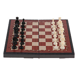 Jeu d'échecs international Jeu d'échecs pliable avec jeu de pièces 19x19cm