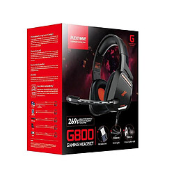 Acheter Universal G800 3,5"mm câblé casque de jeu télescopique équipement de jeu doux et confortable casque de jeu stéréo avec microphone noir