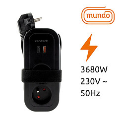 Avis Bloc multiprise nomade Mundo de Zenitech - 4 prises dont 2 USB - noir - Zenitech