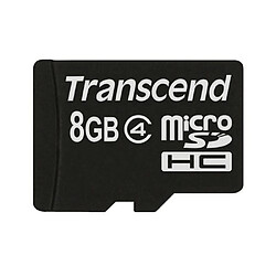 Carte mémoire Micro SDHC Transcend - 8 Go - classe 4 - TS8GUSDC4