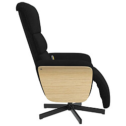 Acheter Maison Chic Fauteuil inclinable,Fauteuil luxe de relaxation de massage avec repose-pieds noir tissu -MN39876