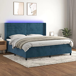 Sommier à lattes,Cadre à lattes de lit pour Adulte matelas et LED Bleu foncé 200x200 cm -MN58051