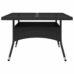 Acheter Salle à dîner de jardin 9 pcs,Table et chaise à manger Résine tressée et verre Noir -MN28368