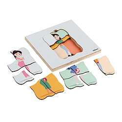 Educo Puzzle en Bois - Anatomie corps humain - jeu Montessori 