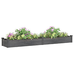 Avis Maison Chic Jardinière,Lit surélevé de jardin - Bac à fleurs - pot de fleur doublure 240x45x25 cm bois massif sapin -GKD94554