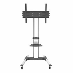 TECHLY 366198 Support de sol avec une étagère Trolley TV LCD/LED/Plasma 50-92`` Silver 