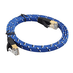 Wewoo Pour le réseau LAN de or routeur de modem, construit avec connecteur RJ45 blindé 1m plaqué CAT-7 10 Gigabit Ethernet ultra plat câble de raccordement