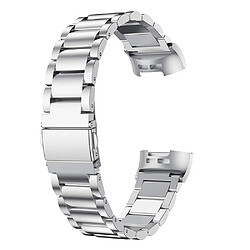 Bracelet en métal trois perles argent pour votre Fitbit Charge 3 