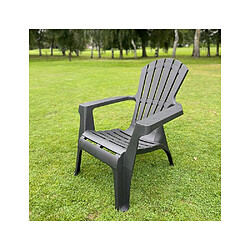 Avis Wilsa Garden Fauteuil Adirondack en résine polypropylène (Lot de 2) anthracite.