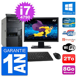 PC Tour Lenovo M93p Ecran 19" Intel i7-4790 RAM 8Go Disque 2To Windows 10 Wifi · Occasion 