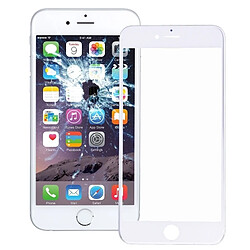 Wewoo Pour iPhone 6 Lentille extérieure blanc vitrée + cadre pièce détachée 2 en 1