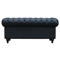 Avis Habitat Et Jardin Canapé fixe Chesterfield Aliza - 157 x 82 x 70 cm - 2 places - Noir