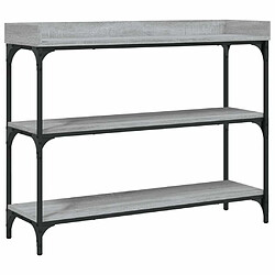 Maison Chic Table console | Meuble d'entrée | Table d'appoint avec étagères sonoma gris 100x30x80 cm -GKD31752