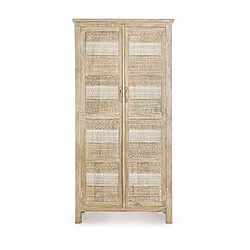 Mes Armoire 2 portes 88x40x178 cm en manguier naturel - KEVAN