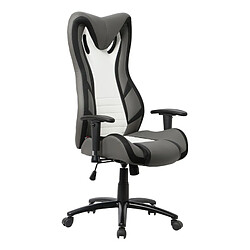 Fauteuil gamer BXGAMING Cobra blanc et gris 