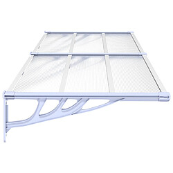 Avis vidaXL Auvent de porte Gris et transparent 239x90 cm Polycarbonate